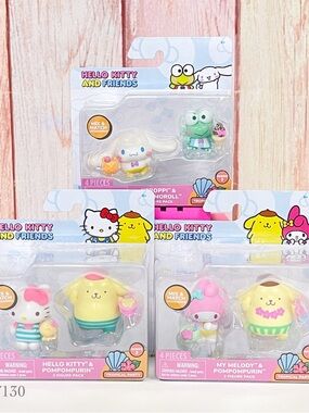 Hello Kitty My Melody Pompompurin Keroppi Tropical Party Bundle Set X3 NEW